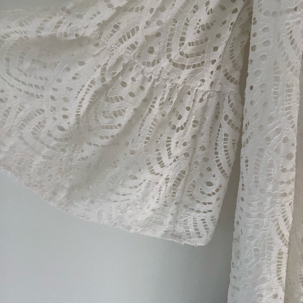 Lilly Pulitzer Alanna Dress in Marine Tropic Lace Resort White Size Medium - Picture 5 of 16